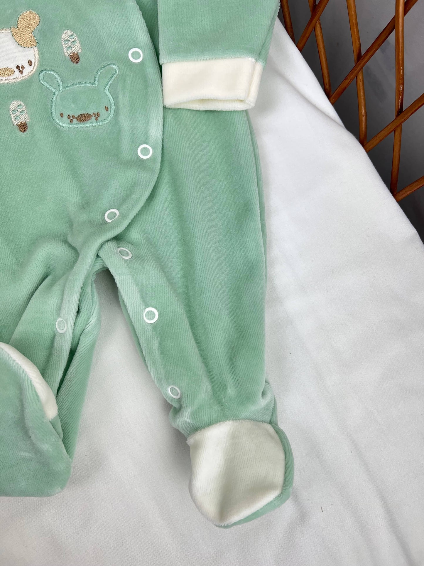 Babygrow de veludo - animais - Pimpão Baby Clothing