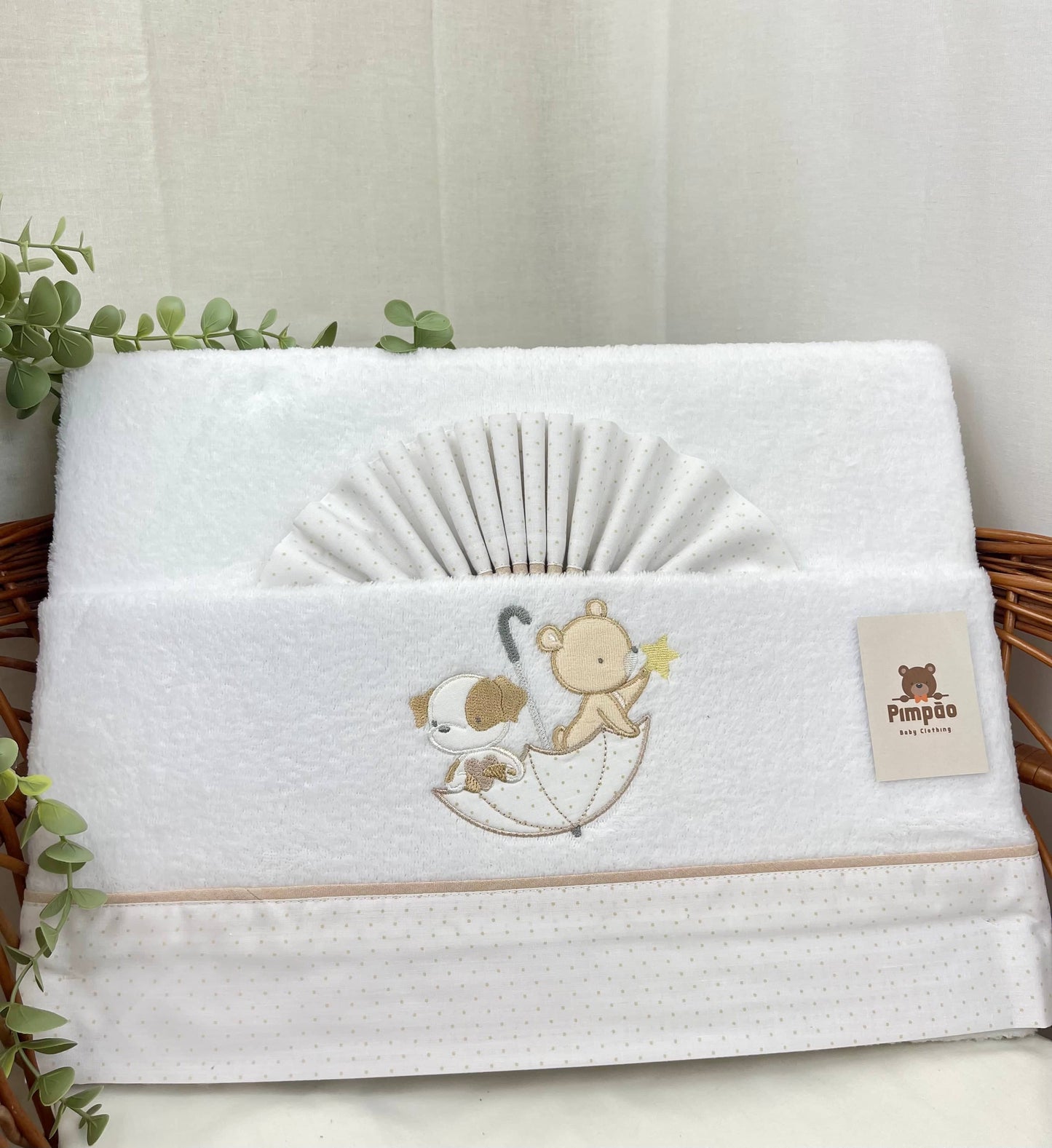 Lençóis de coralina - cama de grades - Pimpão Baby Clothing