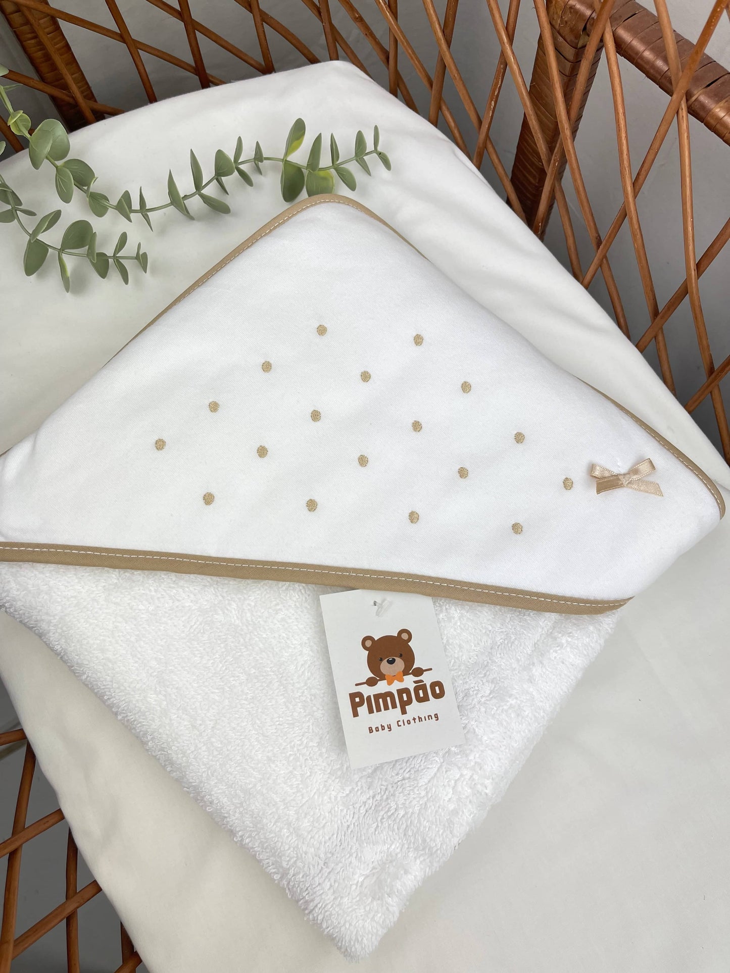 Toalha de banho - bolinhas - Pimpão Baby Clothing
