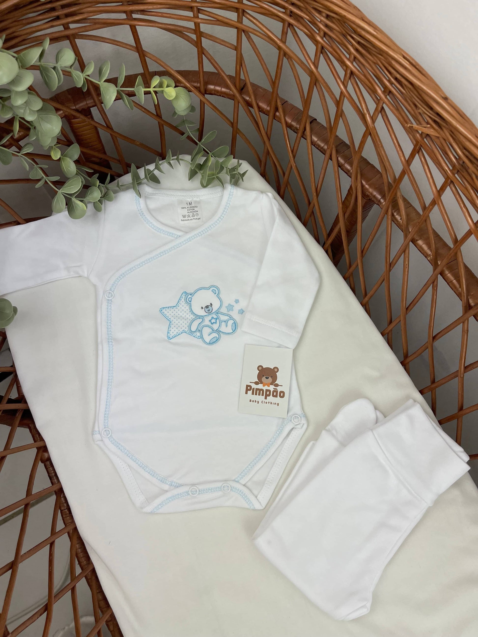 Pimpão Baby Clothing Conjunto de interiores Azul Claro Conjunto de interiores