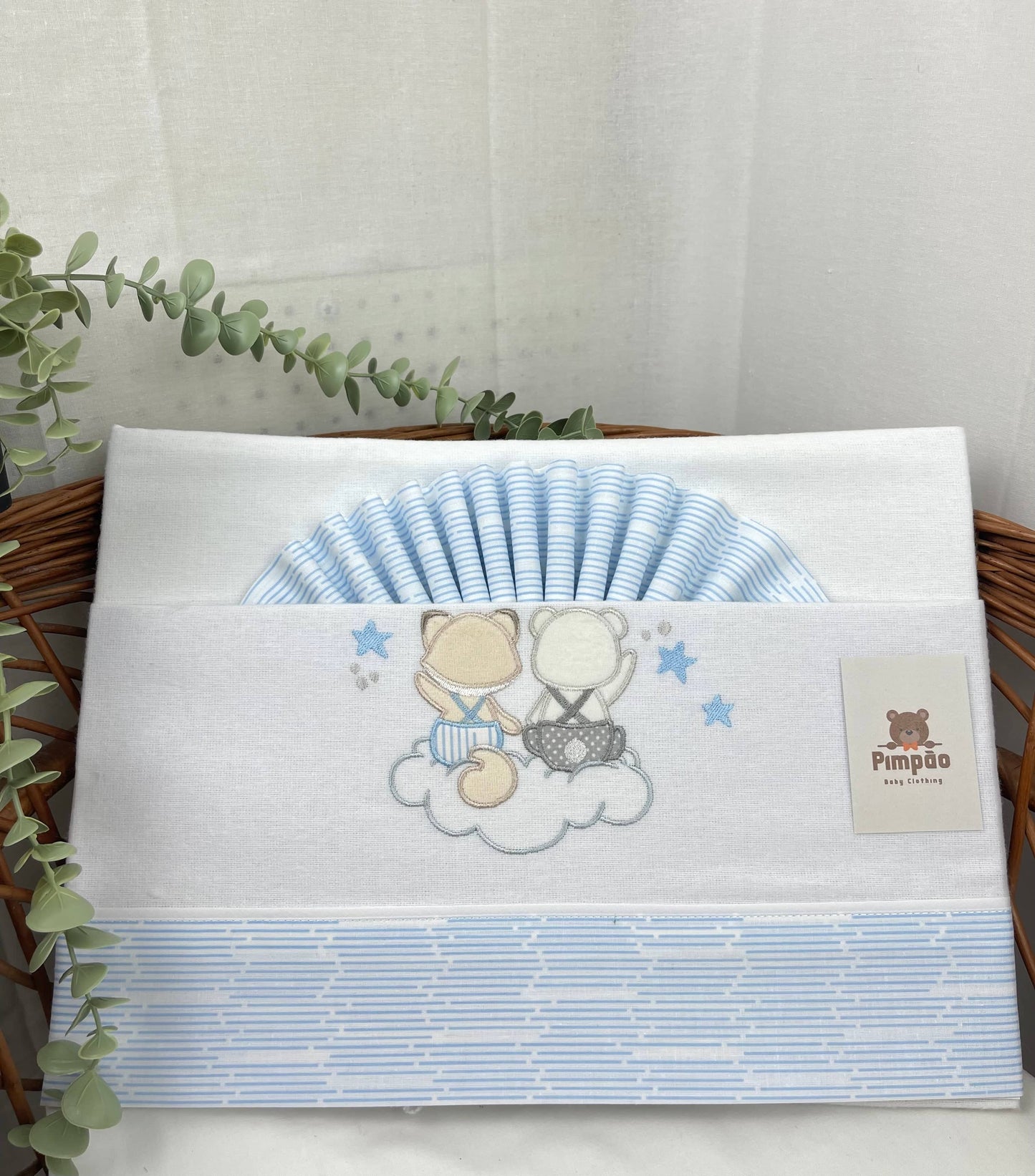 Pimpão Baby Clothing Lençóis MAXI Azul Claro Lençóis de flanela - MAXI