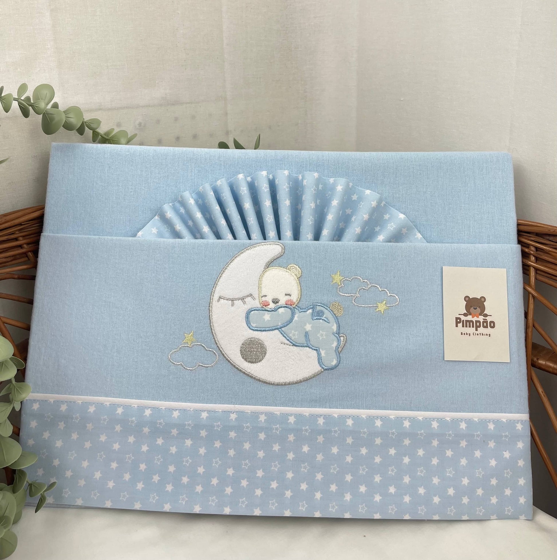 Pimpão Baby Clothing Lençóis Next2Me Azul Claro Lençóis de flanela - Next2Me
