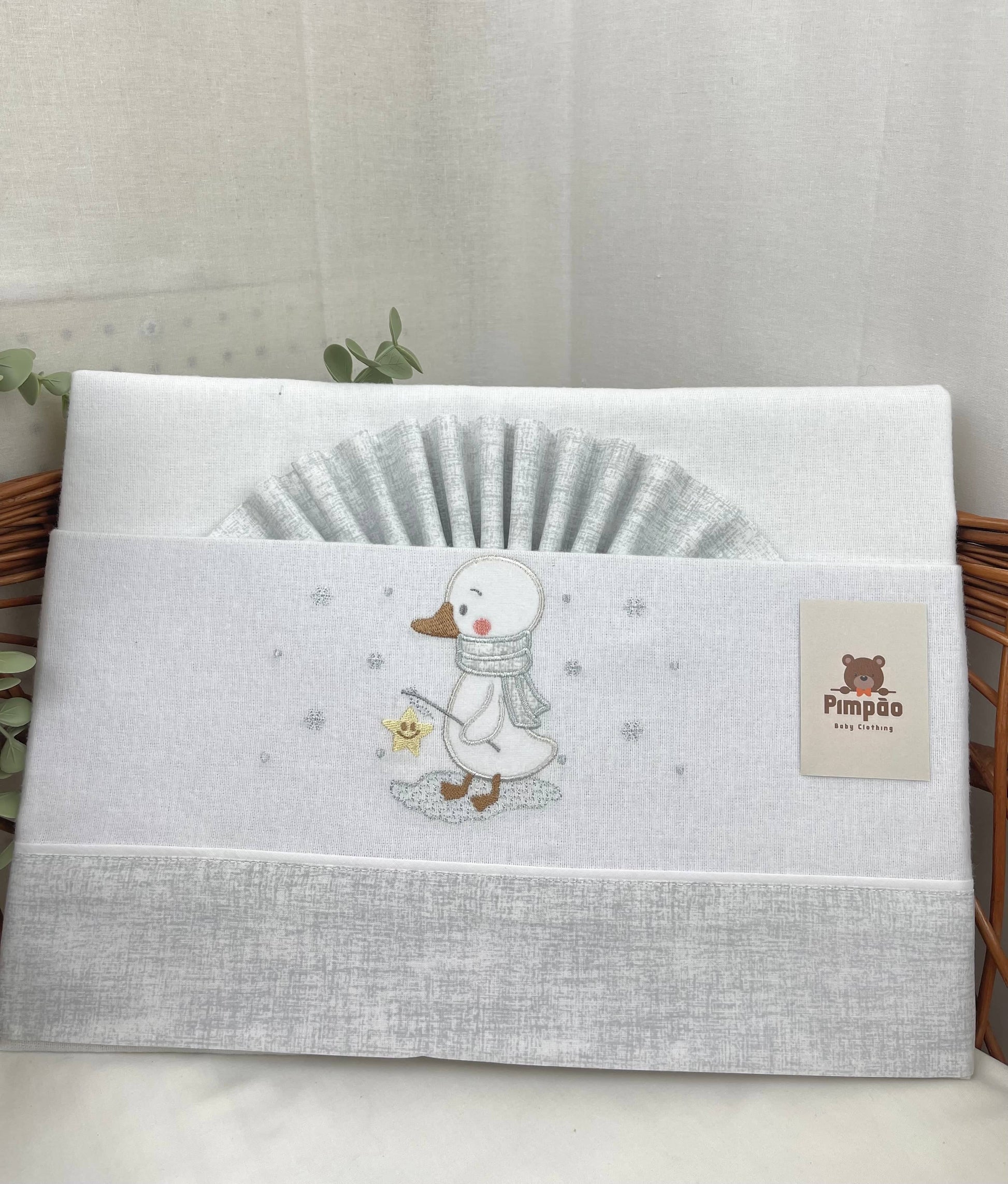 Pimpão Baby Clothing Lençóis cama de grades Cinza Lençóis de flanela - cama de grades