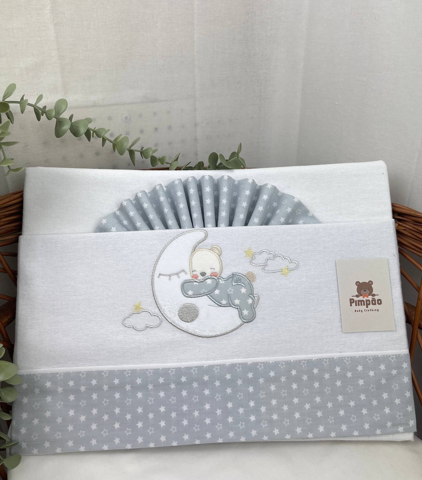 Pimpão Baby Clothing Lençóis MAXI Cinza Lençóis de flanela - MAXI