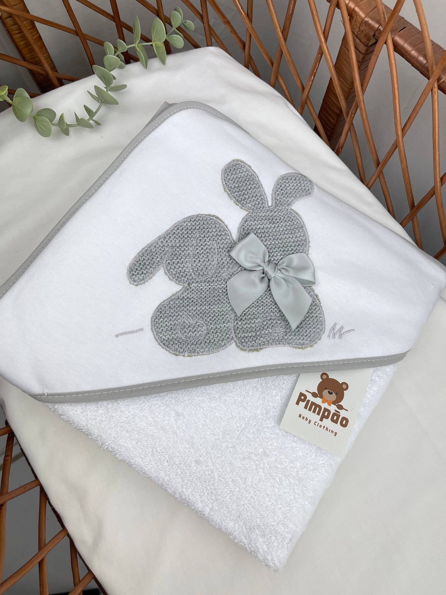 Toalha de banho - coelhinhos - Pimpão Baby Clothing