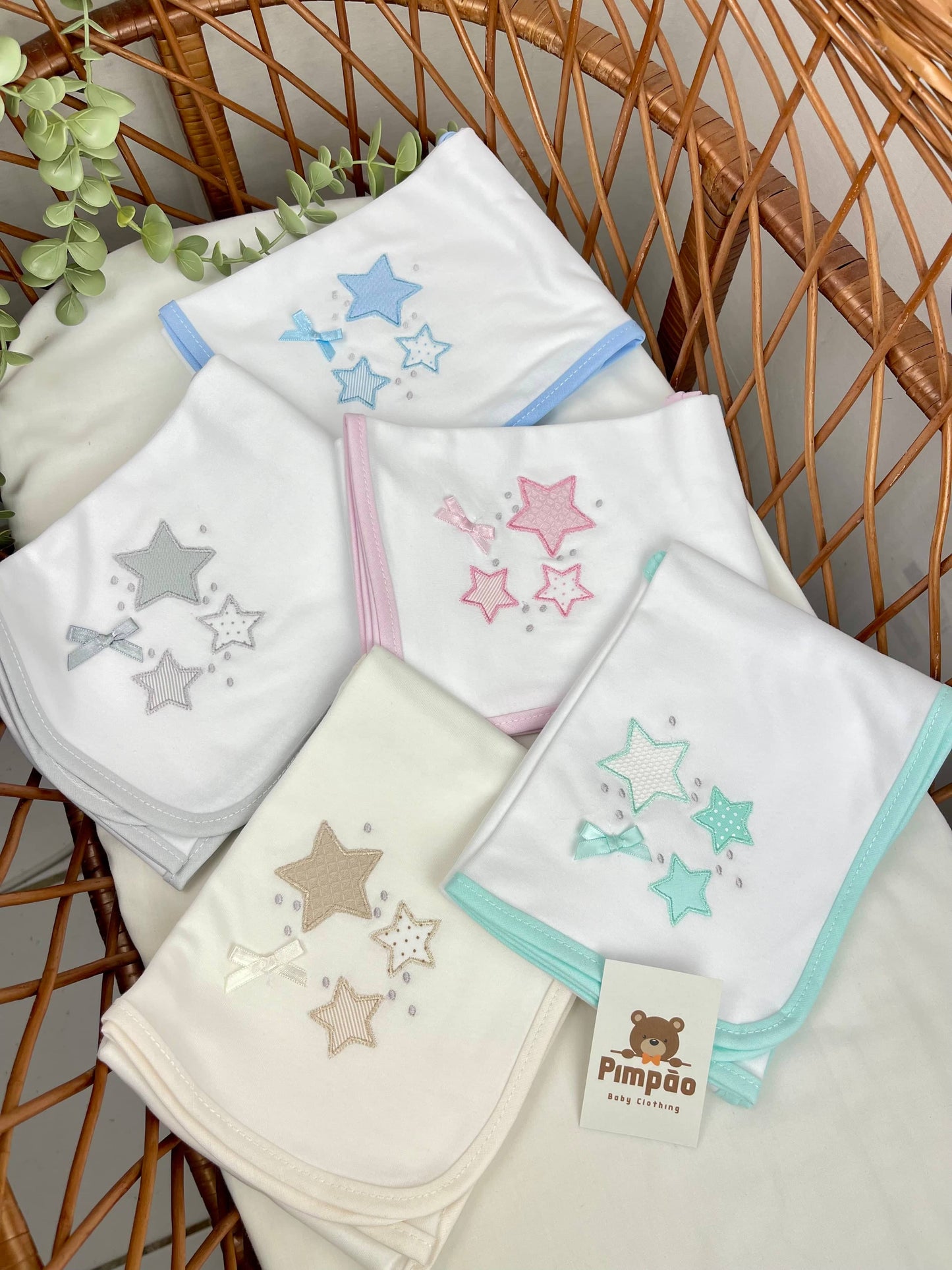 Fralda de pano - estrelinhas - Pimpão Baby Clothing