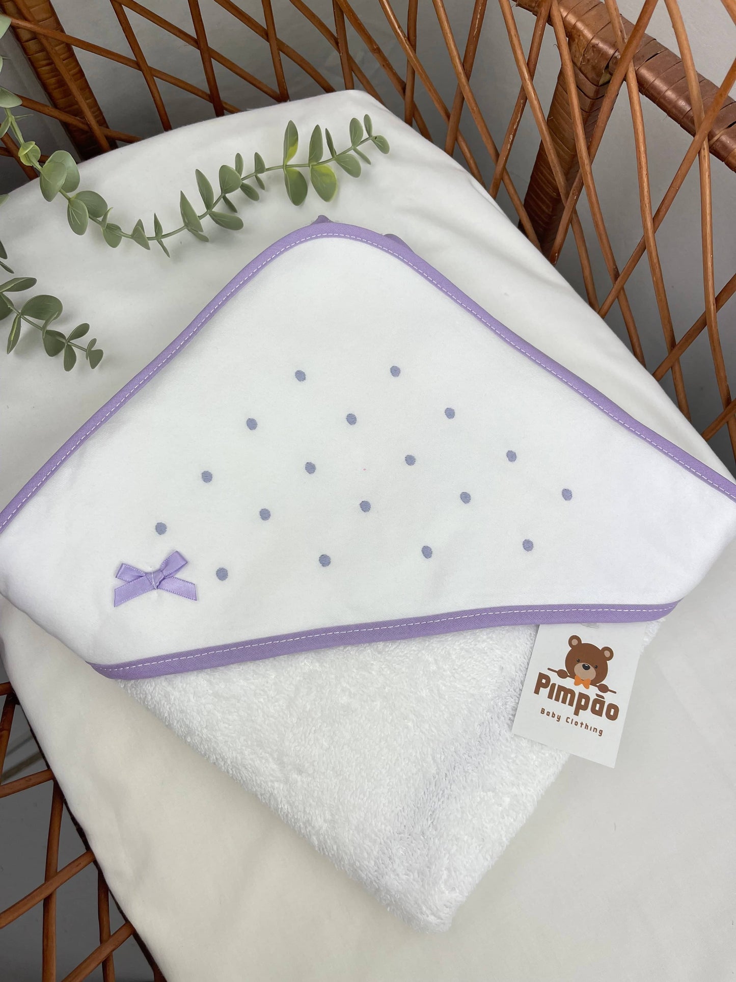 Toalha de banho - bolinhas - Pimpão Baby Clothing