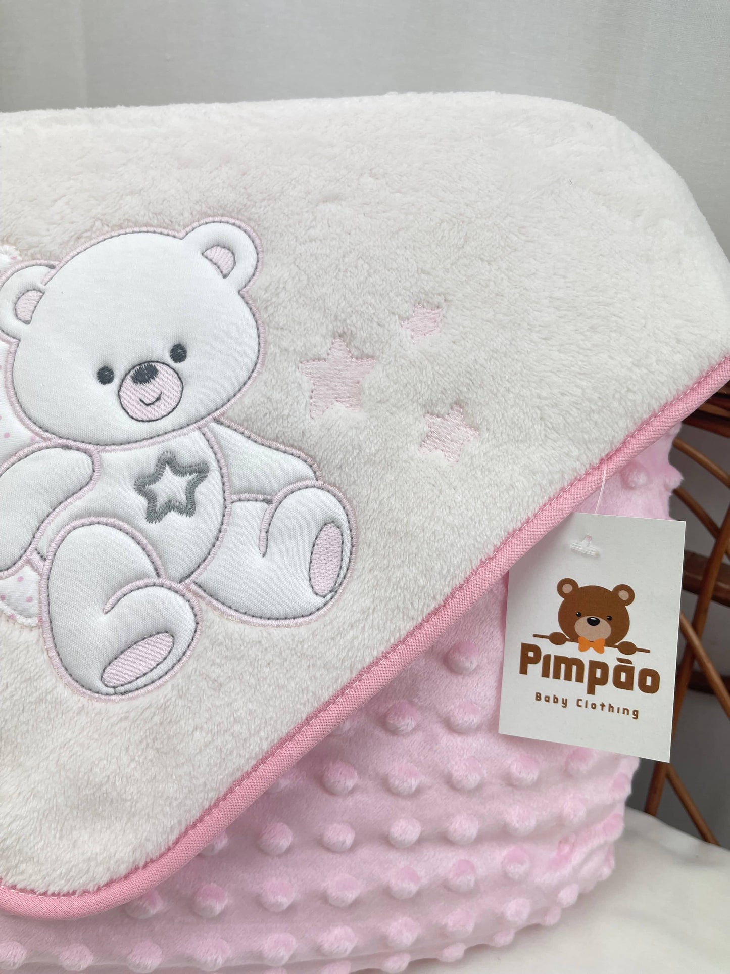 Pimpão Baby Clothing Mantas Manta polar - urso e estrelinha