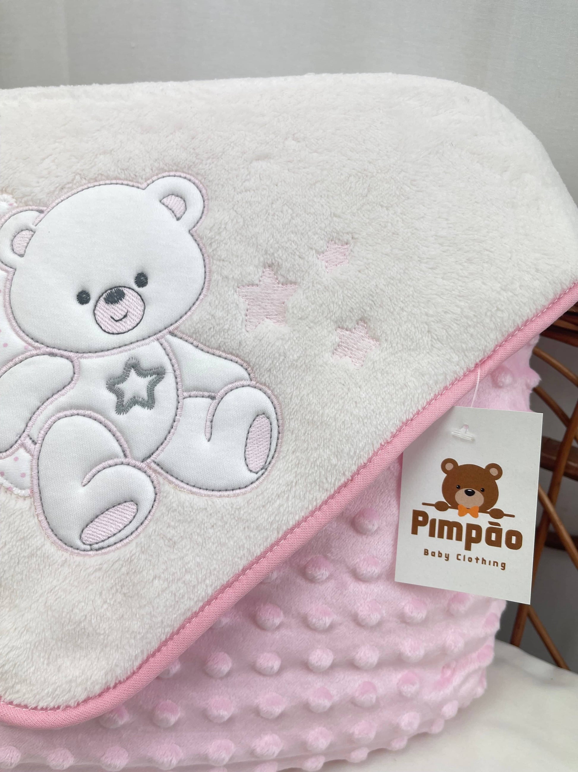 Pimpão Baby Clothing Mantas Manta polar - urso e estrelinha