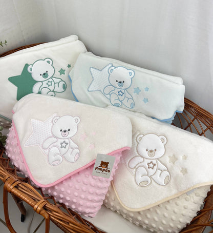 Pimpão Baby Clothing Mantas Manta polar - urso e estrelinha