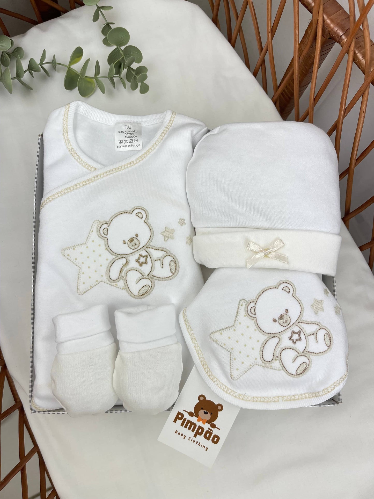 Pimpão Baby Clothing Conjunto de interiores Pérola Conjunto de Interiores - Primeiros Dias