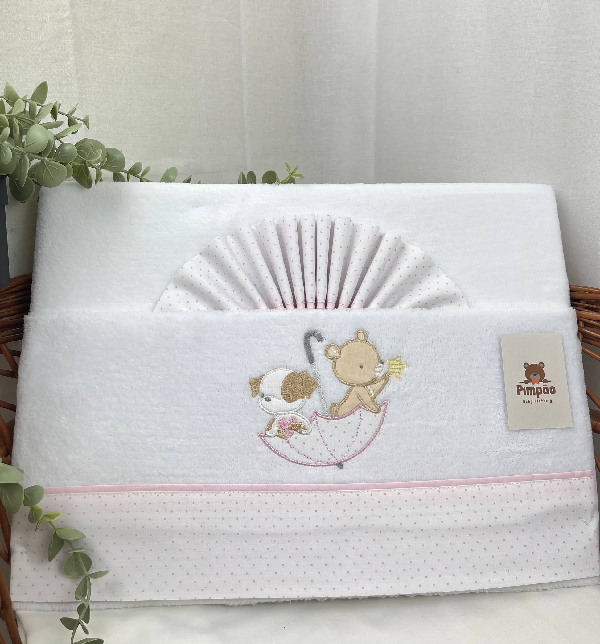 Lençóis de coralina - cama de grades - Pimpão Baby Clothing