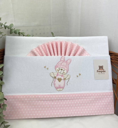 Pimpão Baby Clothing Lençóis cama de grades Rosa Lençóis de flanela - cama de grades
