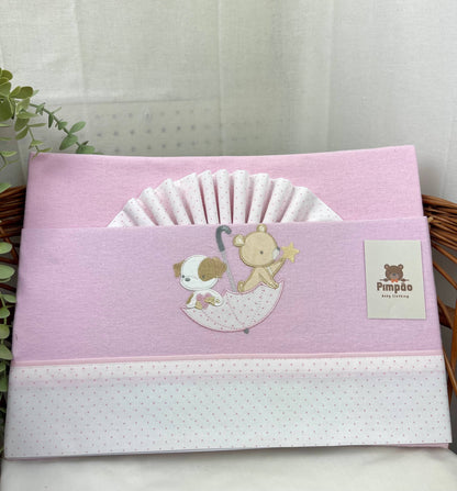 Pimpão Baby Clothing Lençóis MAXI Rosa Lençóis de flanela - MAXI