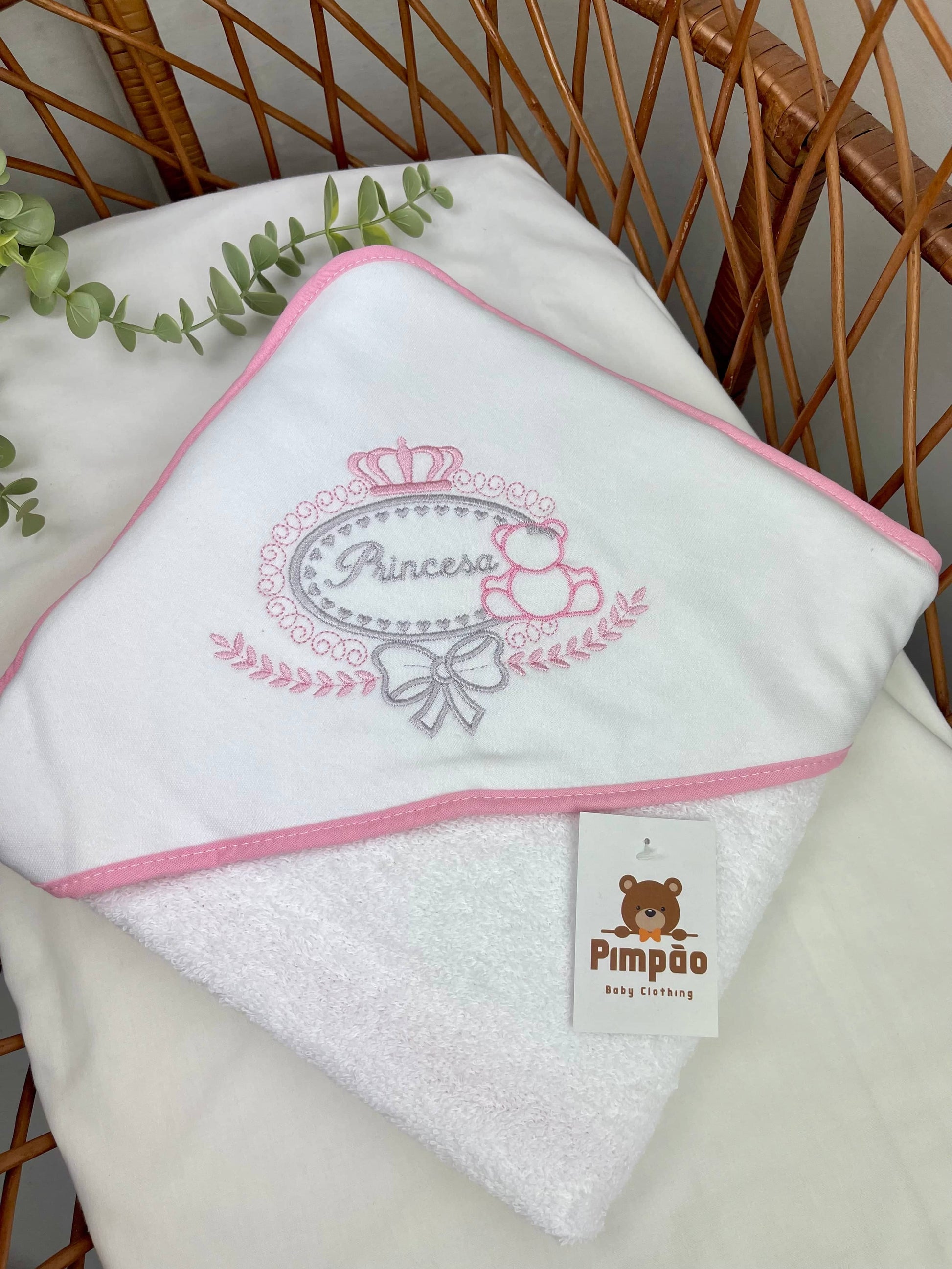 Toalha de banho - princesa - Pimpão Baby Clothing