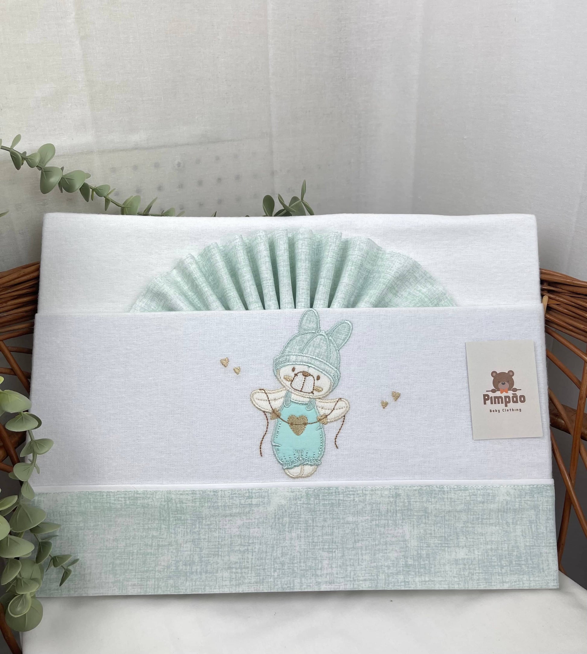 Pimpão Baby Clothing Lençóis Next2Me Verde Claro Lençóis de flanela - Next2Me