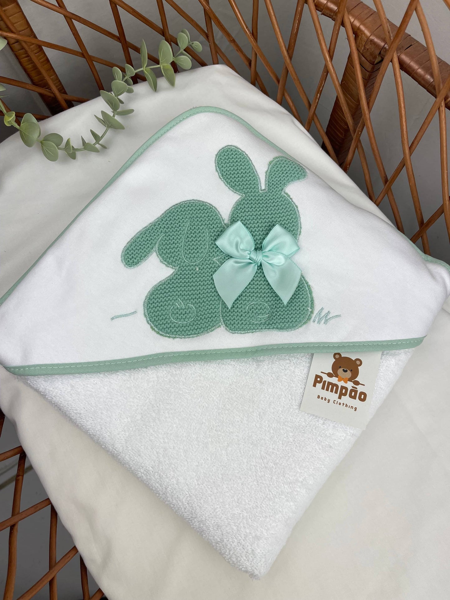Toalha de banho - coelhinhos - Pimpão Baby Clothing